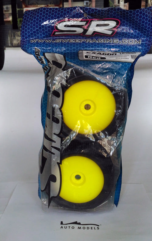 Sweep Racing Exp Exagon Truggy Red (Soft Compound) 1:8 Truggy Tires Complete Set Tires 2pcs