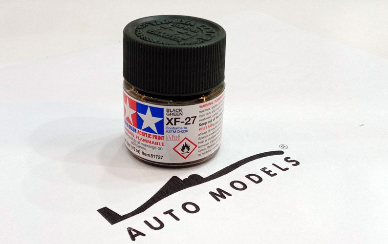 Tamiya XF-27 Flat Black Green Acrylic Mini Paint