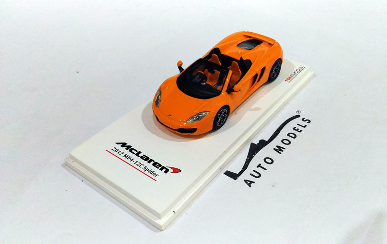 True Scale Model McLaren MP4-12C Spyder 2013 RHD Orange