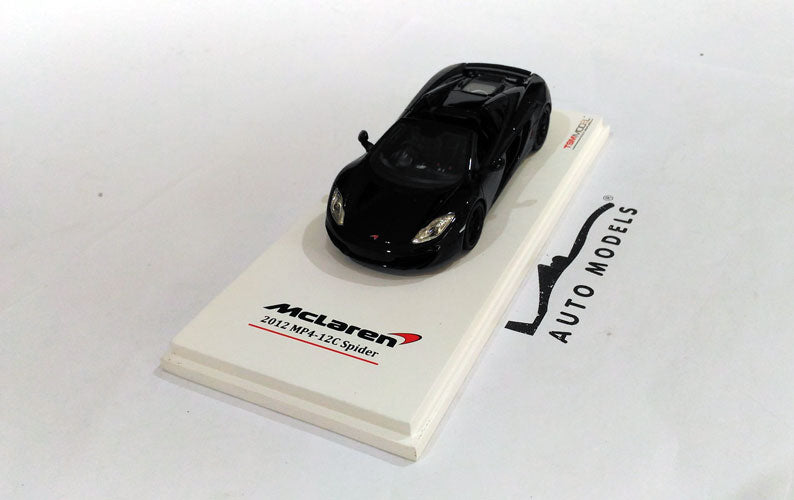 True Scale Model McLaren MP4-12C Spider 2013 RHD Carbon Black