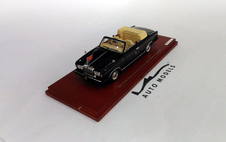 True Scale Model Rolls Royce Corniche III Convertible Imperatore Giapponese 1993 Emperor Japanese Black