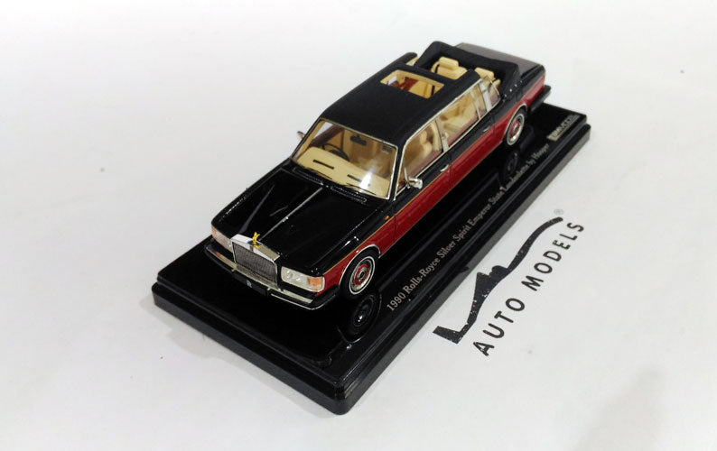 True Scale Model Roll-Royce Silver Spirit Semiconvertible By Hopper 1990 Personal Car Emperor State Landaulette Black Bordeaux