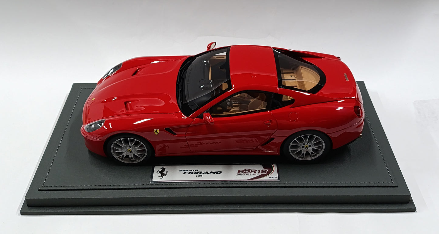 BBR Models Ferrari 599 GTB Fiorano 2006 Cambio Manuale Red
