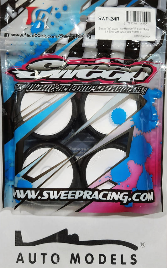 Sweep Racing  "R" Series Pre-Mounted Tire Set 24 Deg
