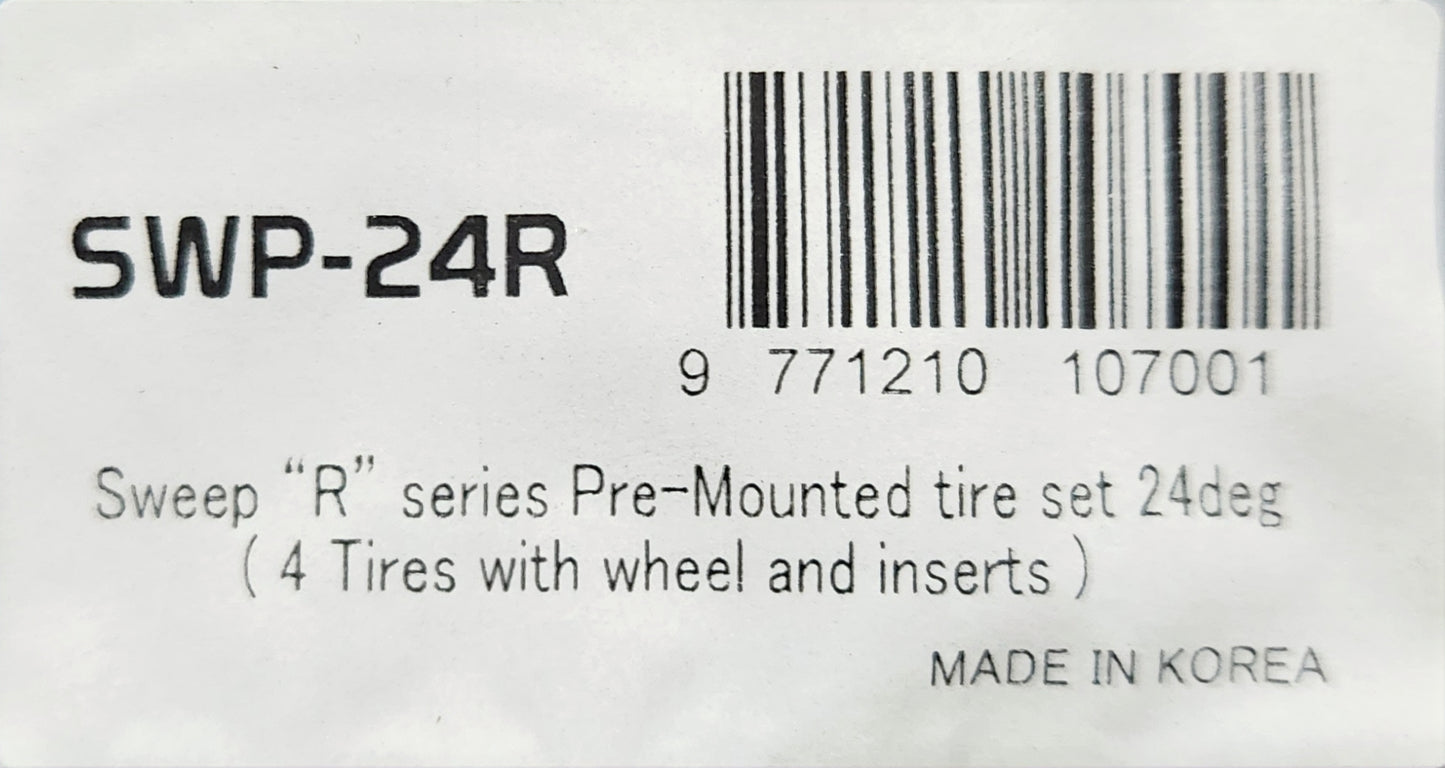Sweep Racing  "R" Series Pre-Mounted Tire Set 24 Deg