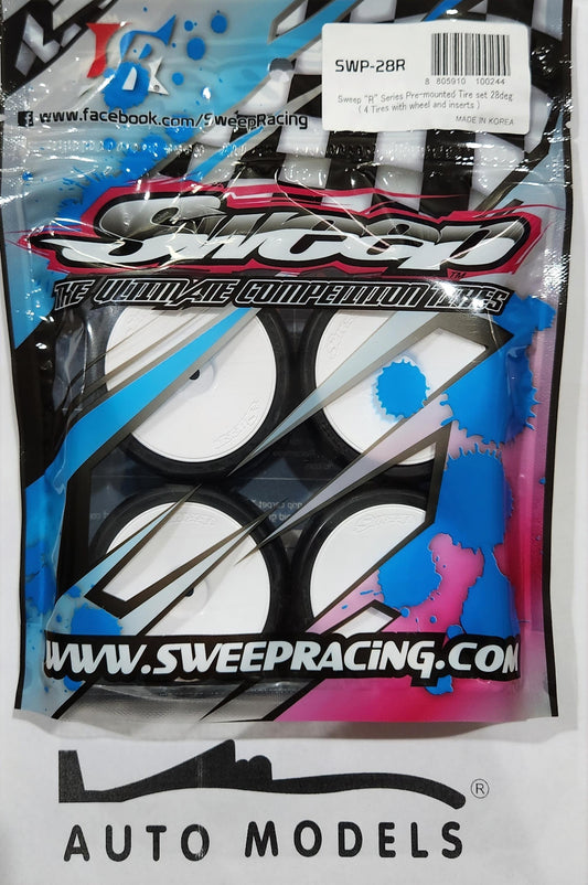 Sweep Racing "R" Series Pre-Mounted Tire Set 28 Deg