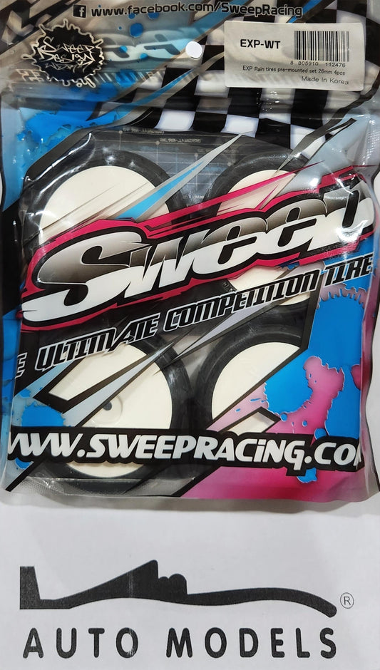 Sweep Racing EXP-WT EXP Rain Tires Pre-Mounted set 26mm 4pcs