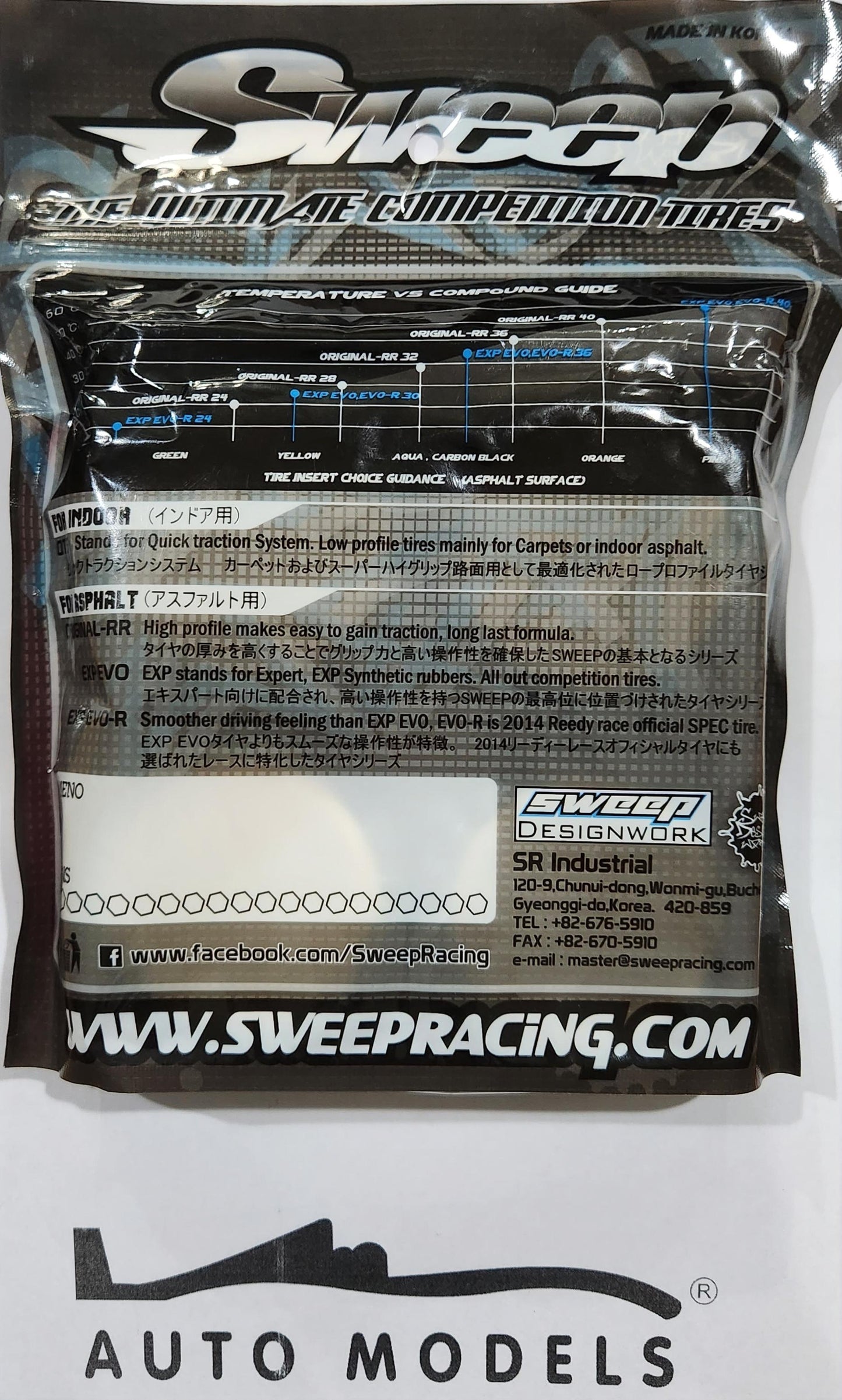 Sweep Racing EXP-WT EXP Rain Tires Pre-Mounted set 26mm 4pcs