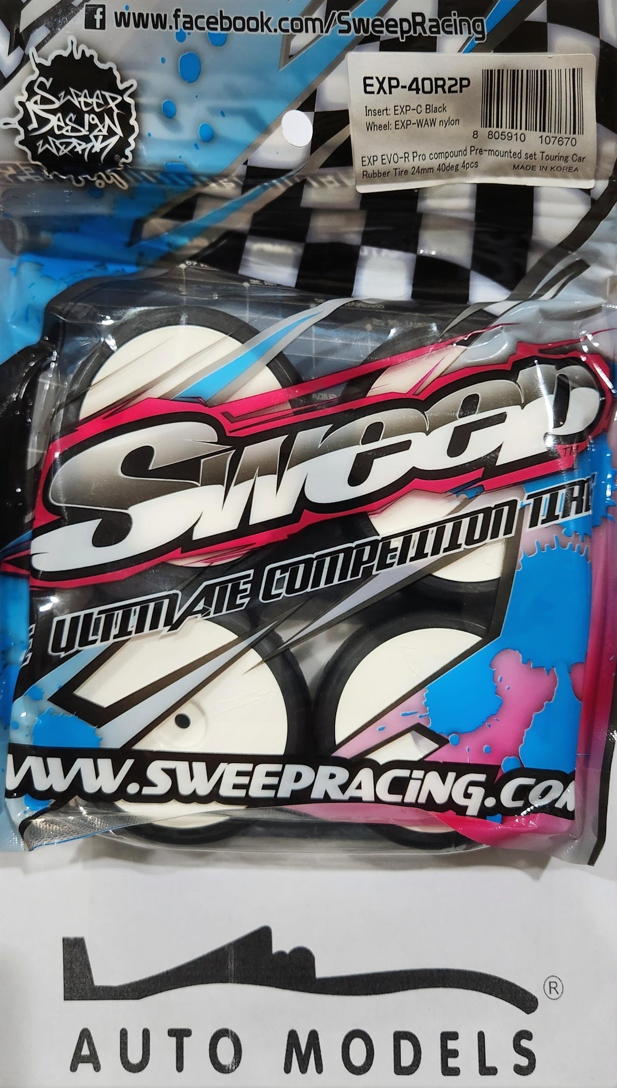 Sweep Racing Sweep Racing EXP EVO-R Pro compound Pre-mounted Set Touring Car Rubber ...