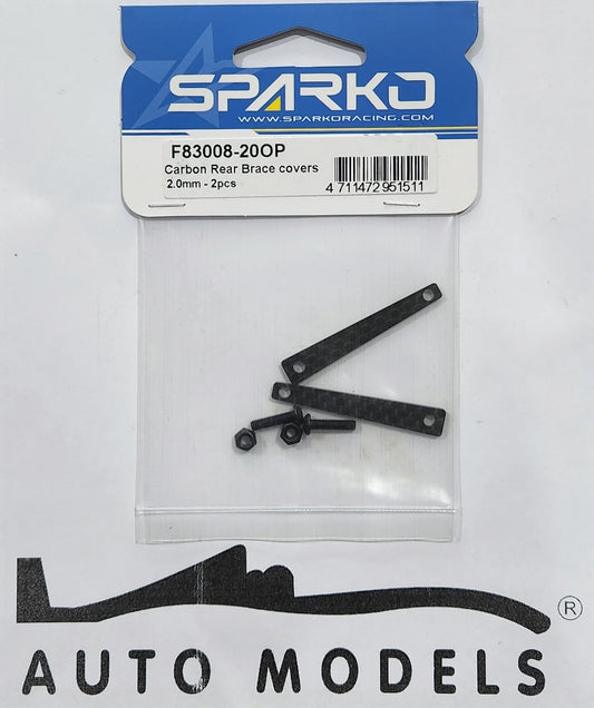 Sparko Racing Carbon Rear Brace covers 2.0mm - 2pcs