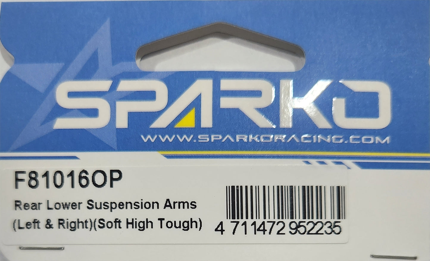 Sparko Racing Rear Lower Suspension Arms (Left & Right) (Soft High Tough)