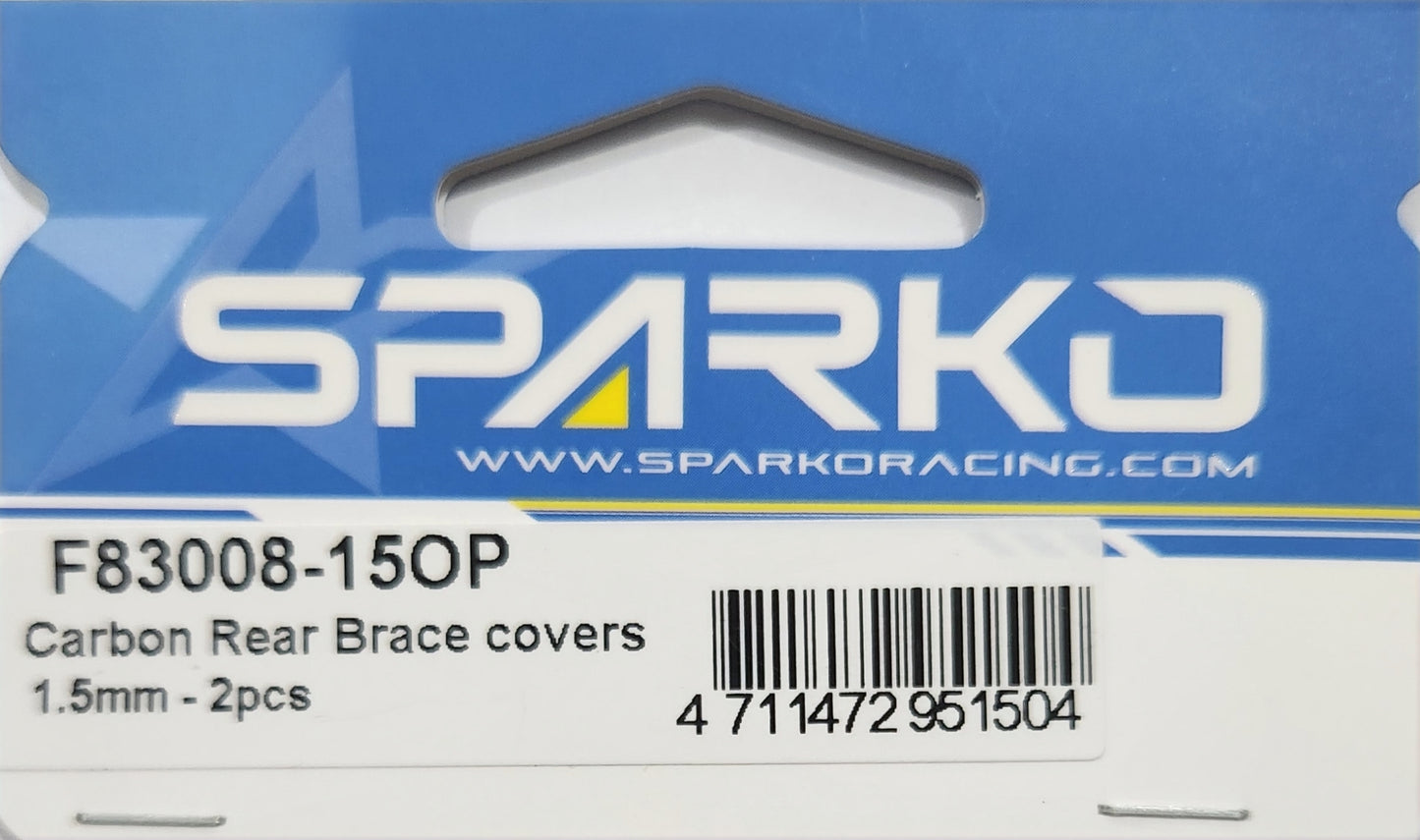 Sparko Racing Carbon Rear Brace covers 1.5mm - 2pcs