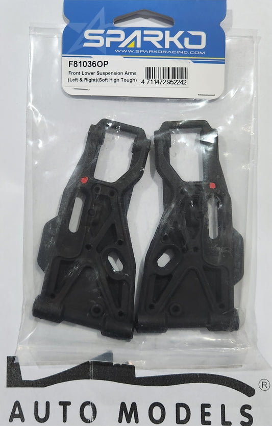 Sparko Racing Front Lower Suspension Arms (Left & Right) (Soft High Tough)