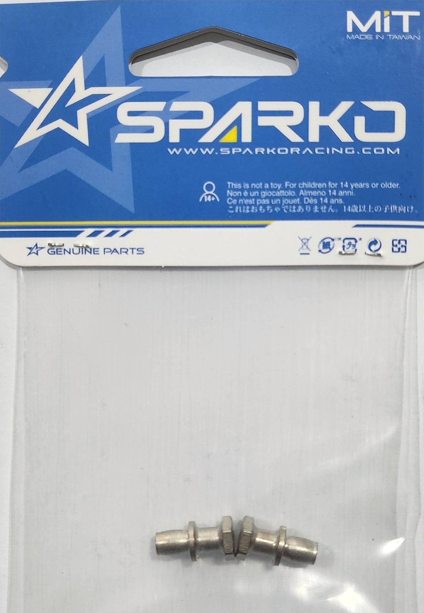 Sparko Racing Steel Shock Ball Stud 0 Offset for Front/Rear (2pcs)