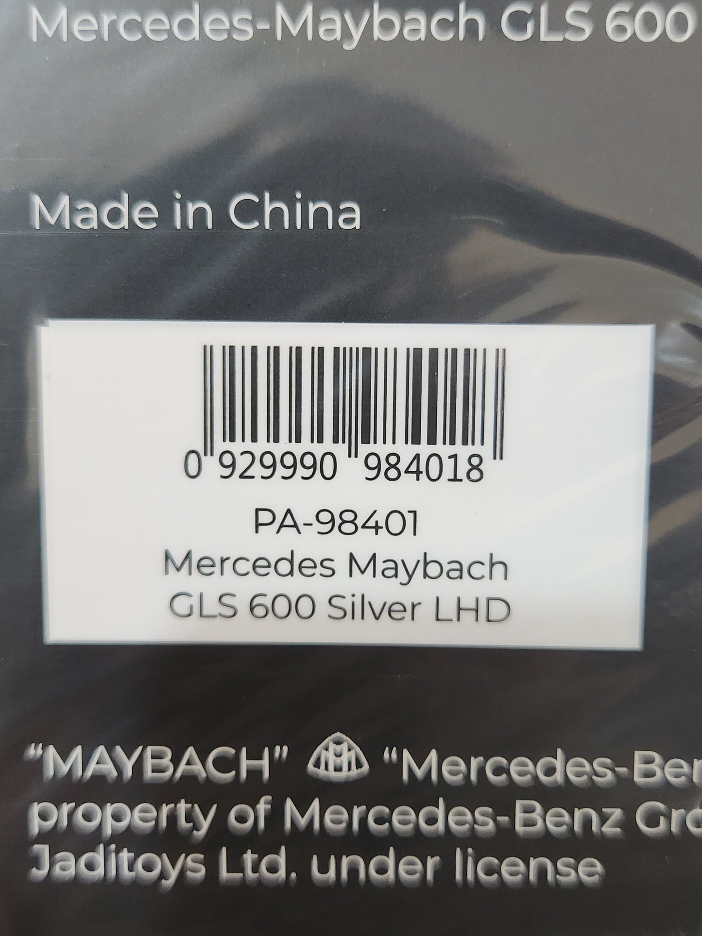 Paragon Mercedes-Maybach GLS 600 Silver LHD