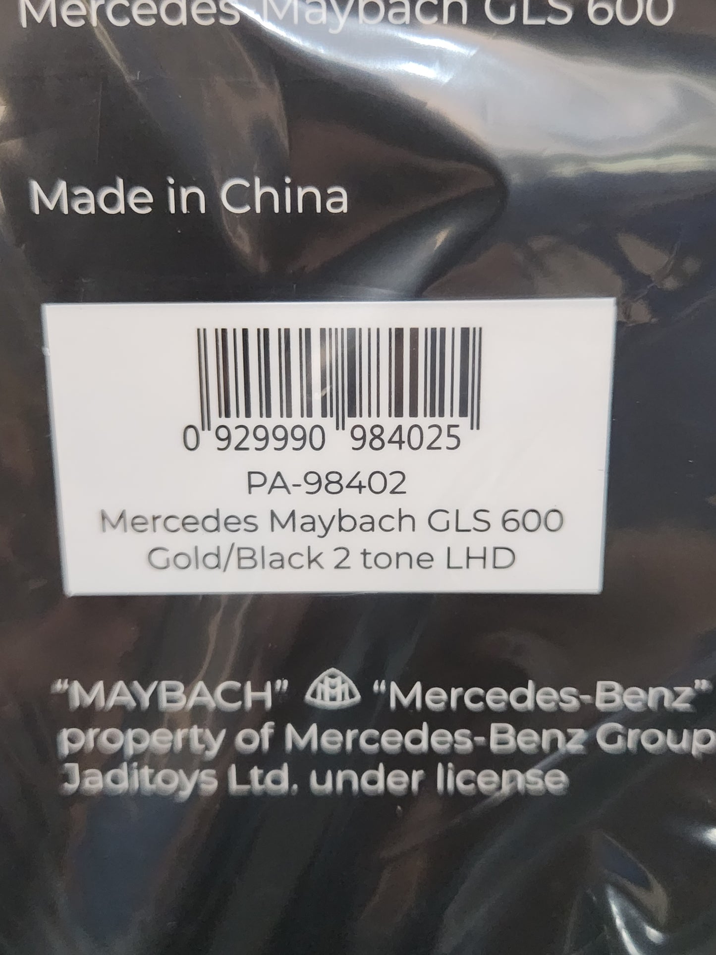 Paragon Mercedes-Maybach GLS 600 Gold/Black 2 Tone LHD