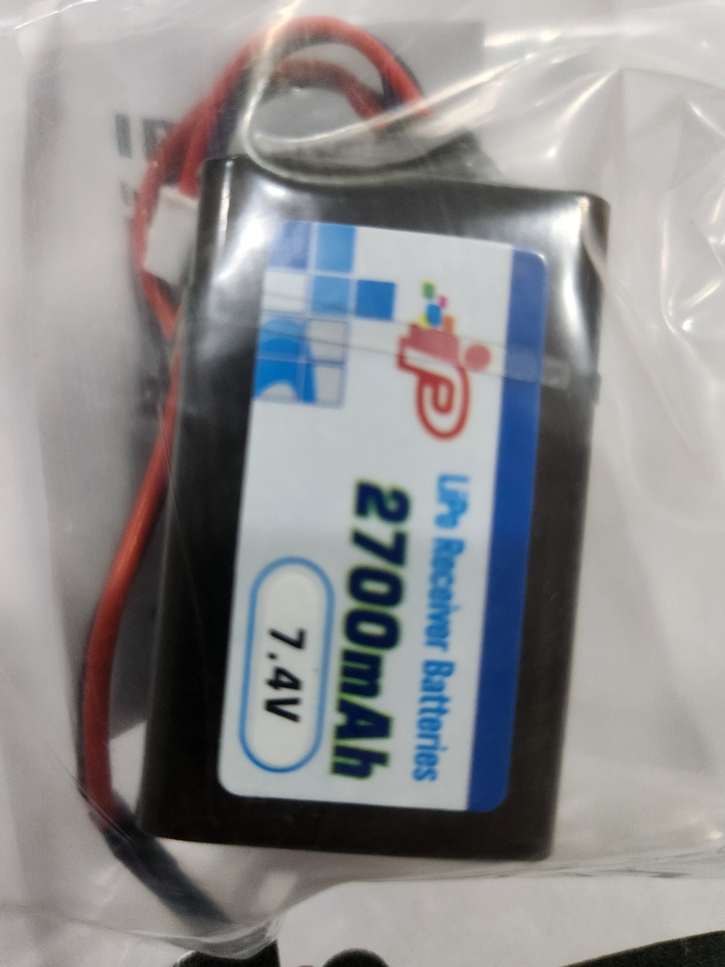 Intelect Power 2700mah 7.4 Receiver Pack JR/Futaba Plug