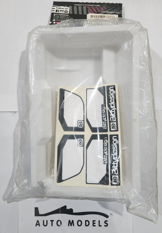Bittydesign "Zefirus" lexan wing kit for 1/8 buggy-truggy (White)