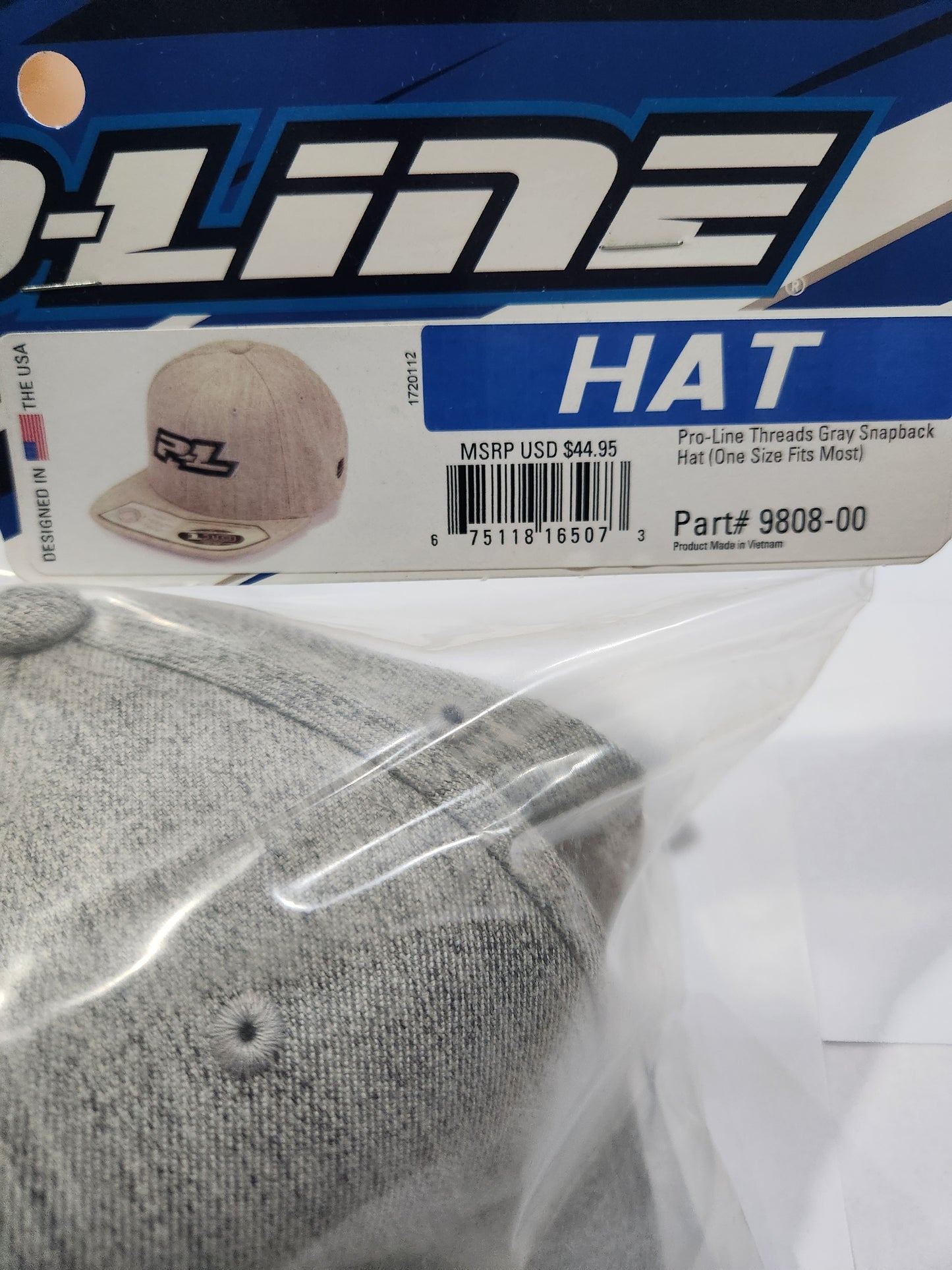 Proline Threads Gray Snapback Hat