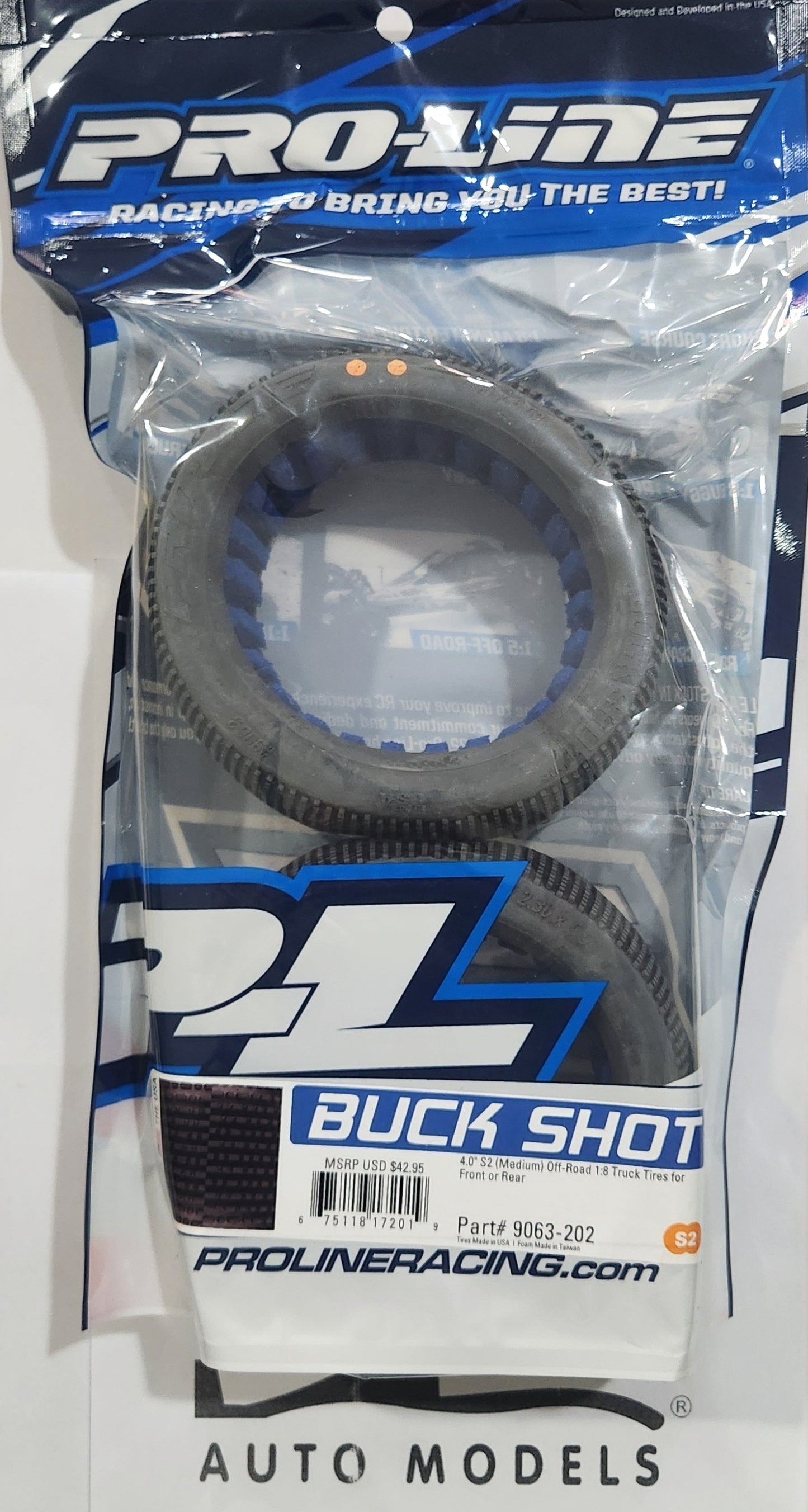 Proline Buck Shot 4.0" S2 (Medium) Off-Road 1:8 Truck Tires for Front ot Rear