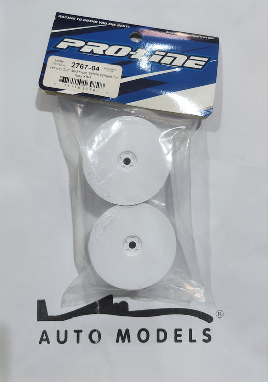 Pro-Line Velocity 2.2" 4wd Front White Wheels for Xray XB4