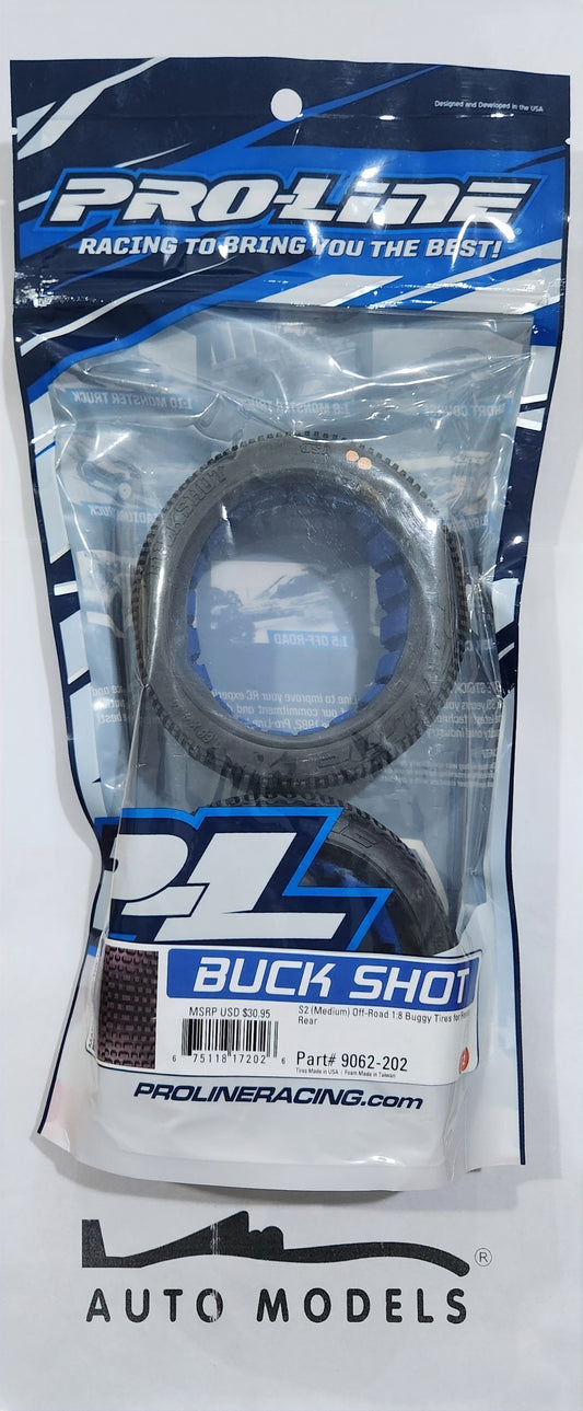 Proline Buck Shot S2 (Medium) Off-Road 1:8 Buggy Tires For Front or Rear