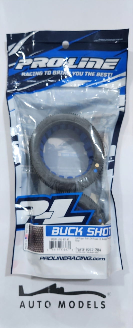 Proline Buck Shot S4 (Super Soft) Off-Road 1:8 Buggy Tires for Front or Rear