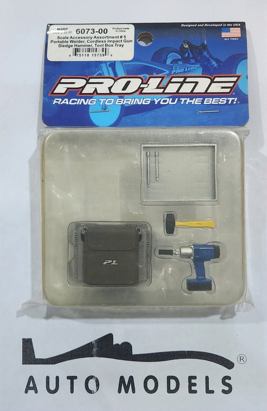 Proline Scale Accessory Assortment #5 Portable Welder, Cordless Impact Gun Sledge Hammer, Tool Box Tray
