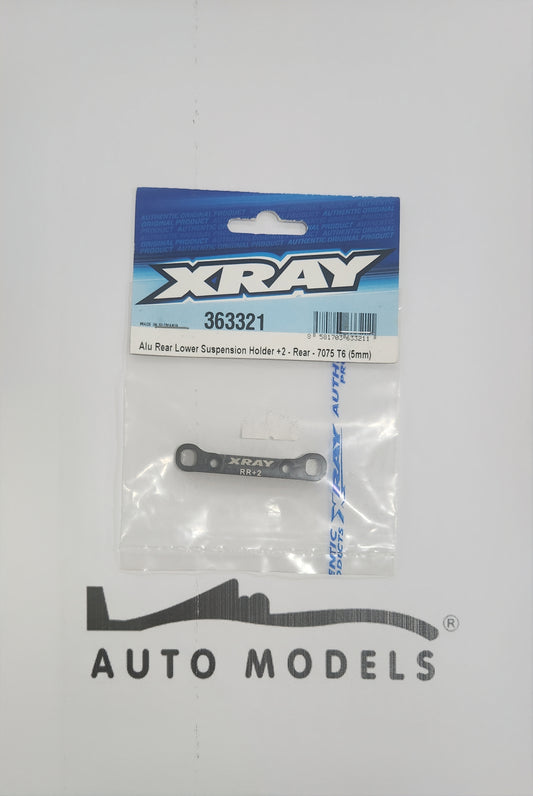 XRAY Alu Rear Lower Suspension Holder +2 - Rear - 7075 T6 (5mm)