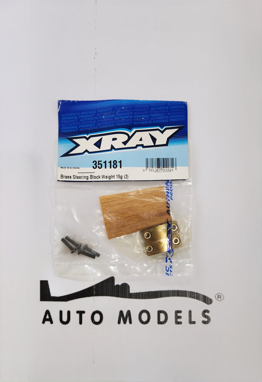 XRAY Brass Steering Block Weight 15g (2)