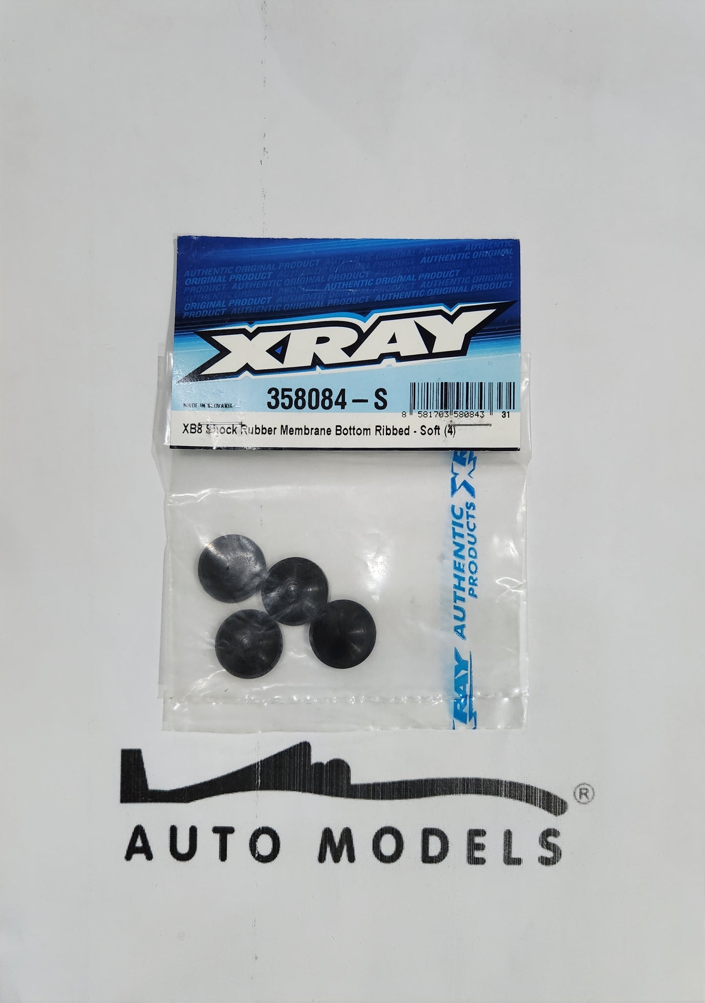 XRAY XB8 Shock Rubber Membrane Bottom Ribbed - Soft (4)