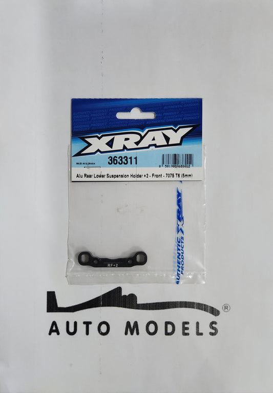 XRAY Alu Rear Lower Suspension Holder +2 - Front - 7075 T6 (5mm)