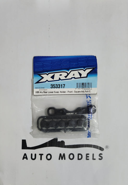 XRAY XB8 Alu Rear Lower Susp. Holder - Front - Square Adj. Roll-C