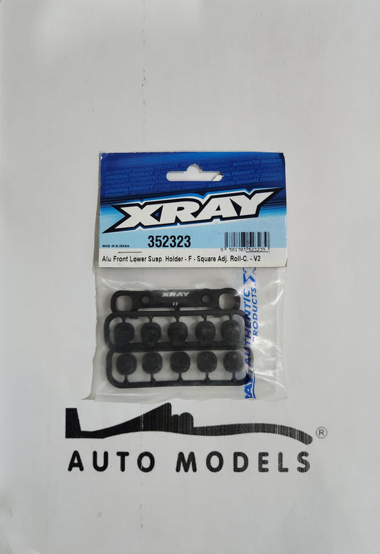 XRAY Alu Front Lower Susp. Holder - F - Square Adj. Roll-C. - V2