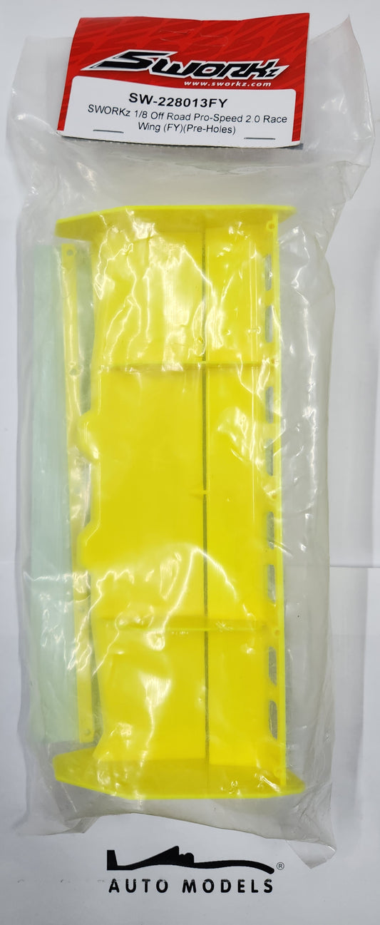 SWORKz 1/8 Off Road Pro-Speed 2.0 Race Wing (FY) (Pre-Holes)