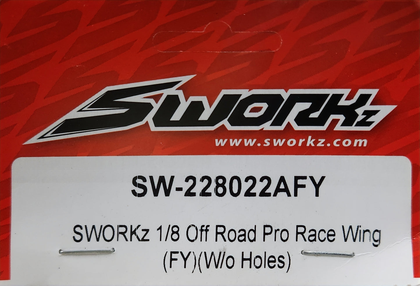 SWORKz 1/8 Off Road Pro Race Wing (FY) (W/o Holes)