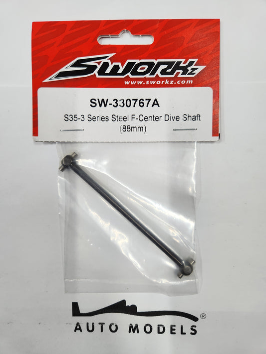 SWORKz S35-3 Series Steel F-Center Dive Shaft (88mm)