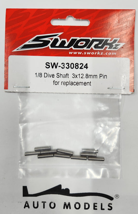 SWORKz 1/8 Dive Shaft 3×12.8mm Pin for replacement