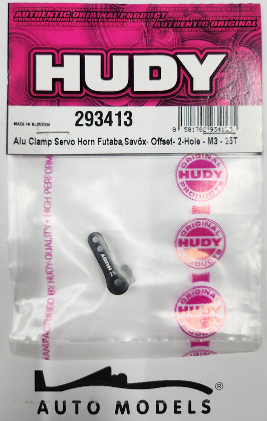 HUDY Alu Clamp Servo Horn Futaba, Savöx- Offset - 2-Hole - M3 - 25T