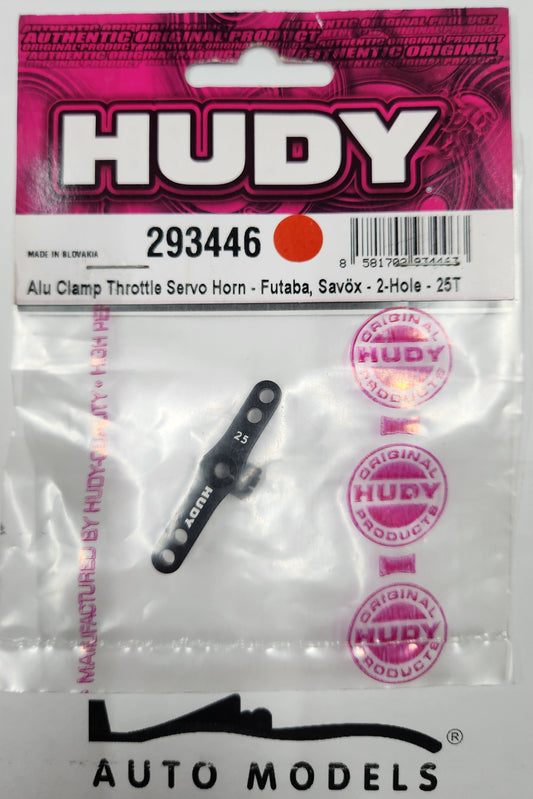 HUDY Alu Clamp Throttle Servo Horn - Futaba, Savöx - 2-Hole - 25T