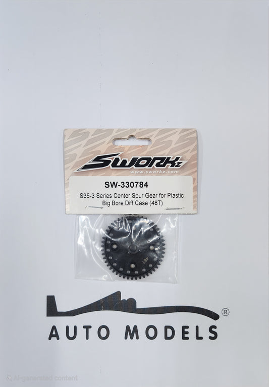 SWORKz S35-3 Series Center Spur Gear for Plastic Big Bore Diff Case (48T)