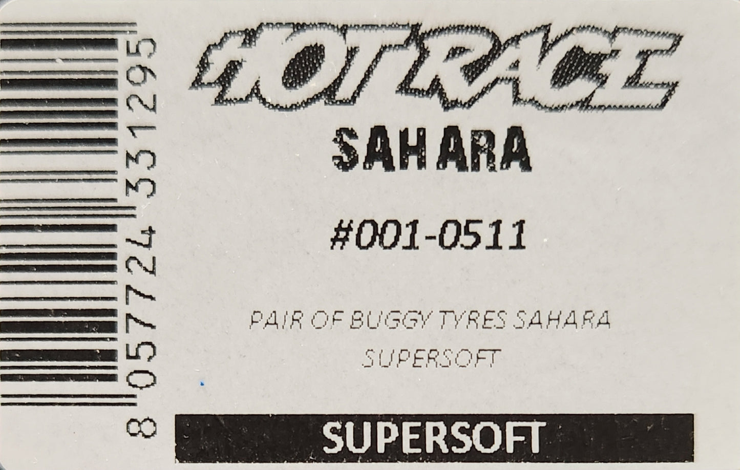 HOT RACE Pair of Buggy Tyres SAHARA Supersoft
