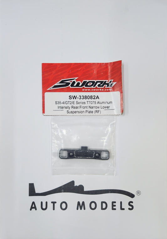 SWORKz S35-4/GT2/E Series T7075 Aluminum Intensity Rear/Front Narrow Lower Suspension Plate (RF)