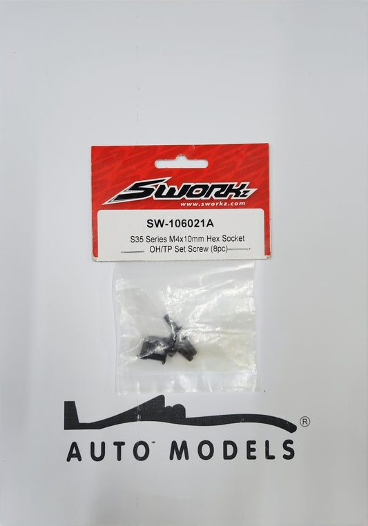 SWORKz S35 Series M4×10mm Hex Socket OH/TP Set Screw (8pc)