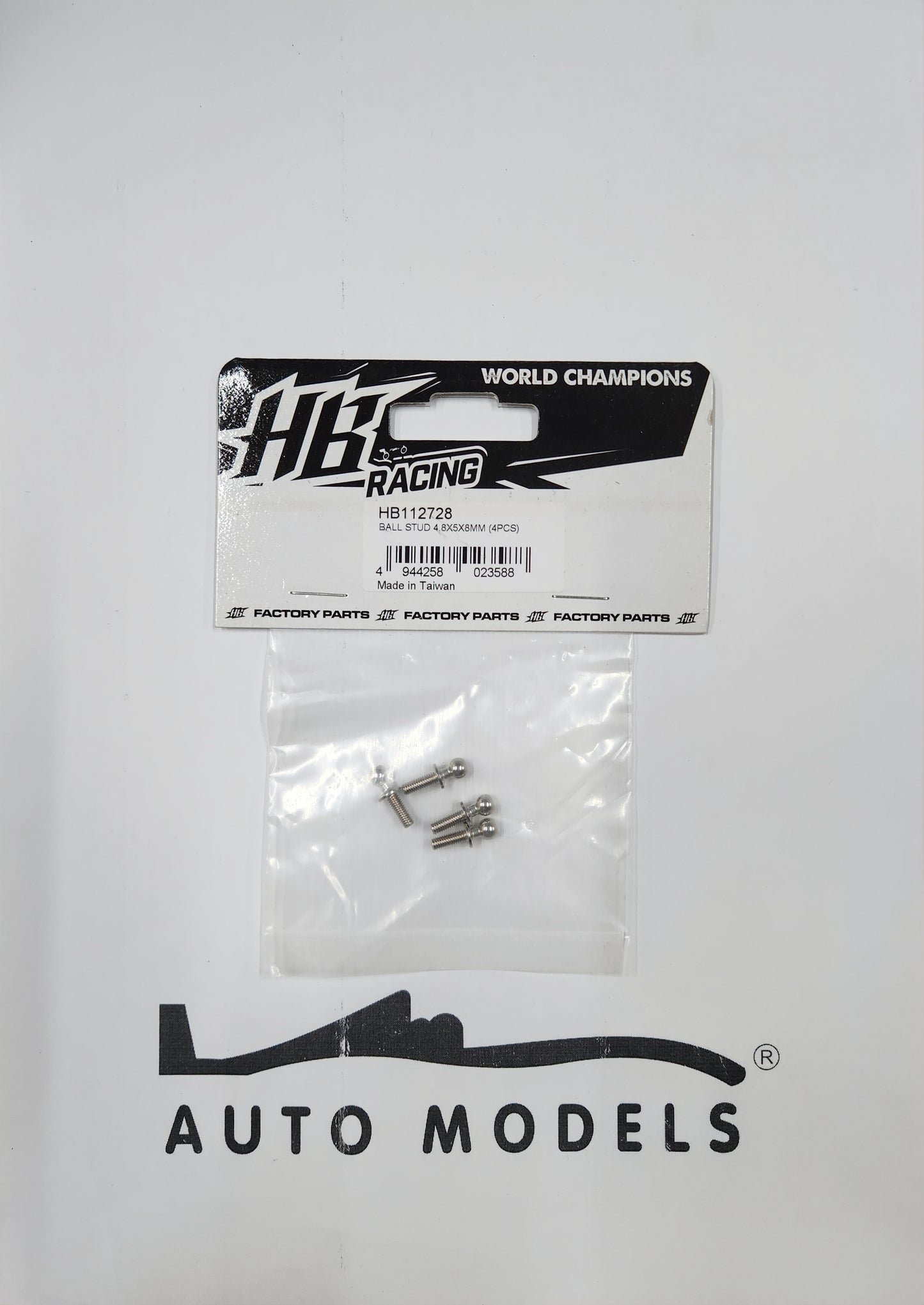 HB Racing Ball Stud 4.8×5×8mm (4pcs)