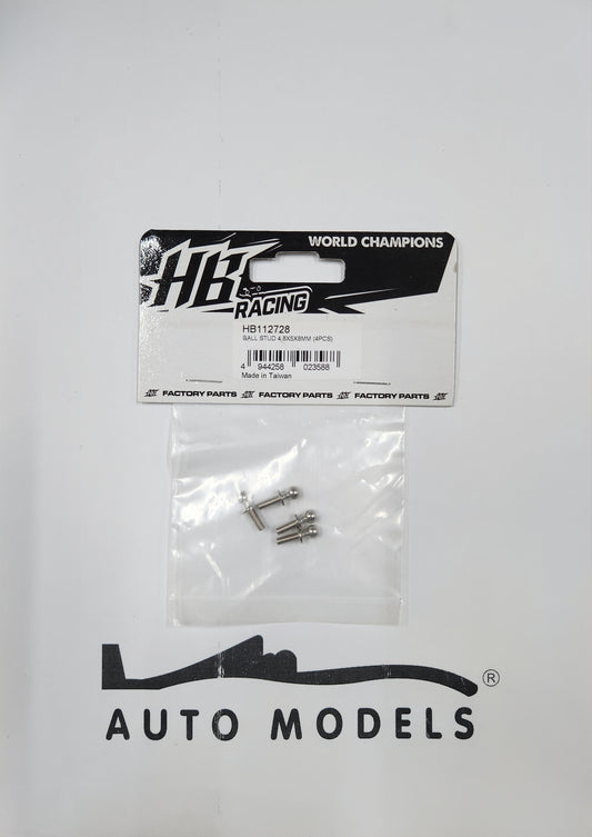 HB Racing Ball Stud 4.8×5×8mm (4pcs)