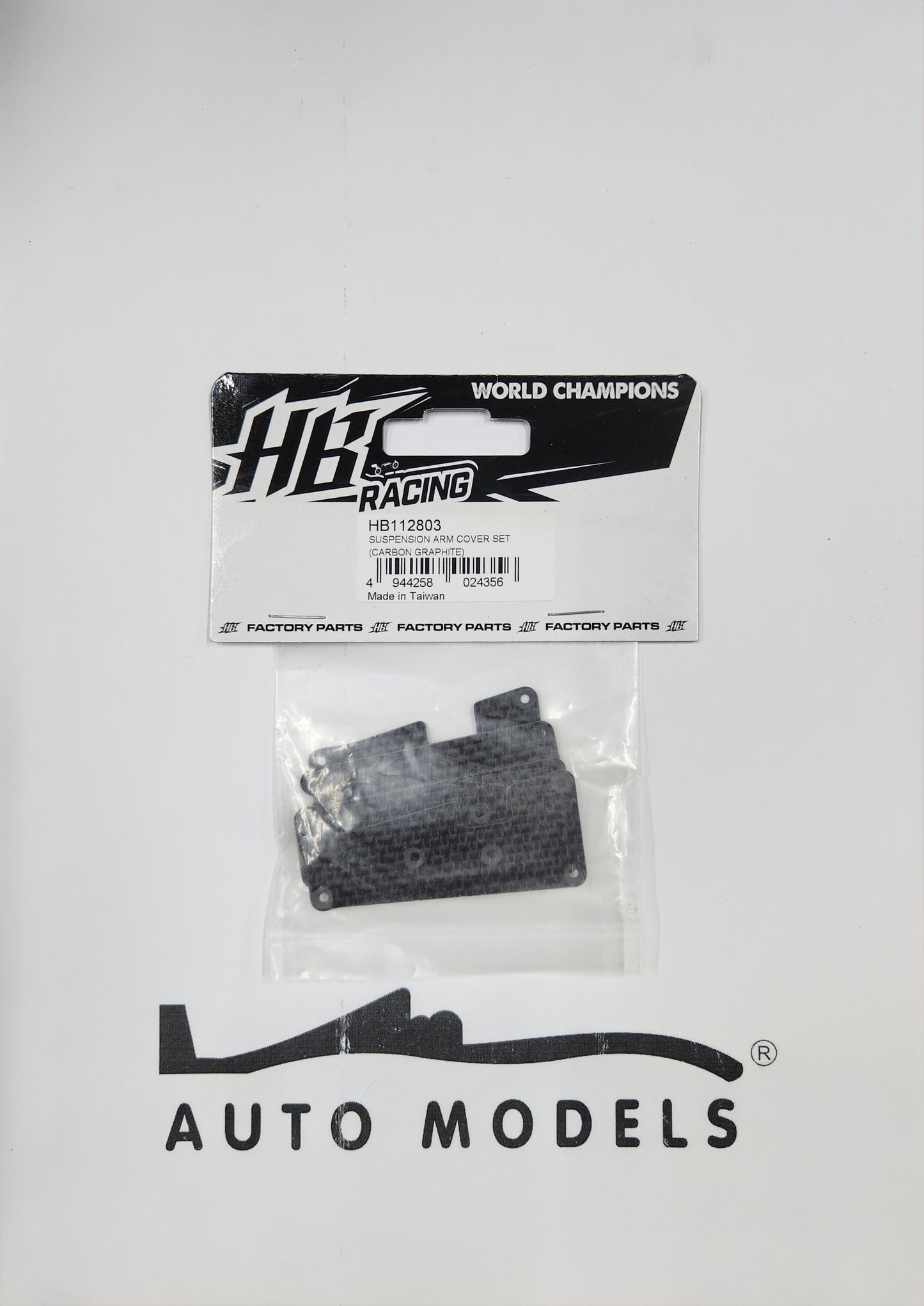 HB Racing Suspension Arm Cover Set (Carbon Graphite)