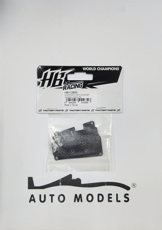 HB Racing Suspension Arm Cover Set (Carbon Graphite)