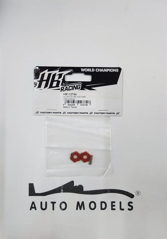 HB Racing Aluminum Hex Hub 12mm (Front / 2pcs)