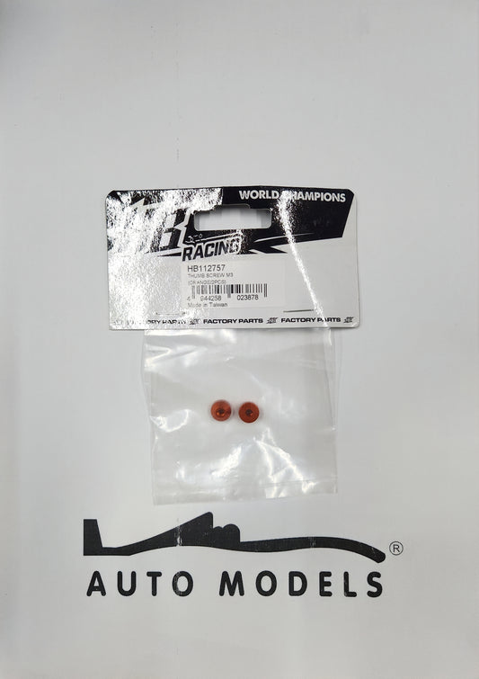 HB Racing Thumb Screw M3 (Orange / 2pcs)